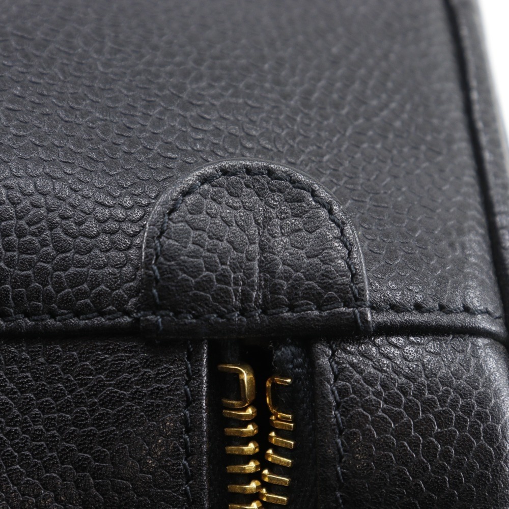 CHANEL Black Caviar Leather Logo Pouch - Picture 10 of 13